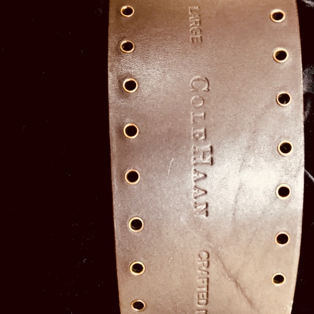 Brown suede Cole Hann wide belt - Picture 3 of 3